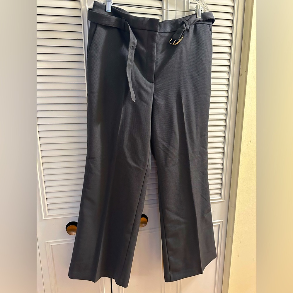Gray Belted Women’s Trousers
